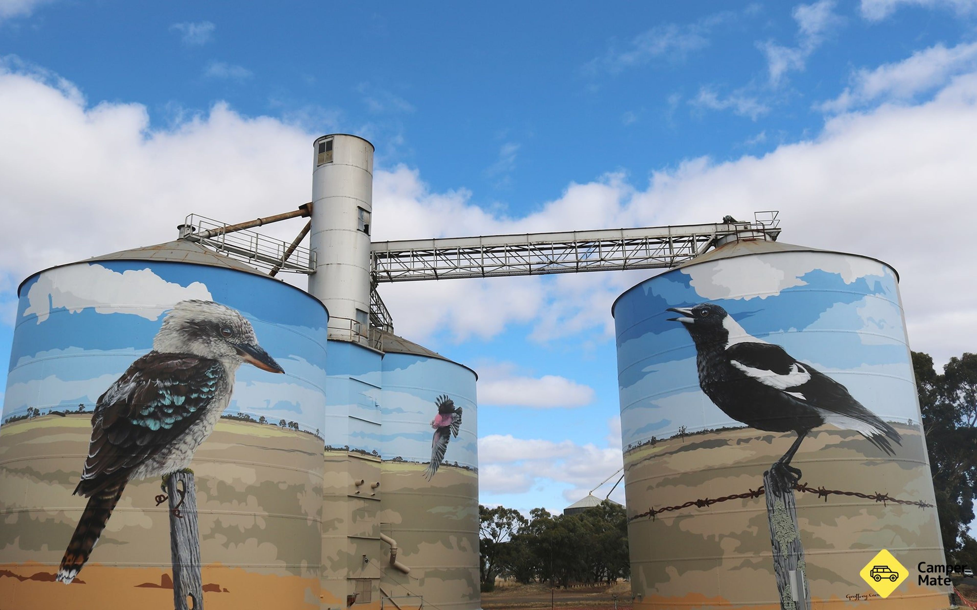 Kde vidět Silo Art mezi Adelaide a Melbourne