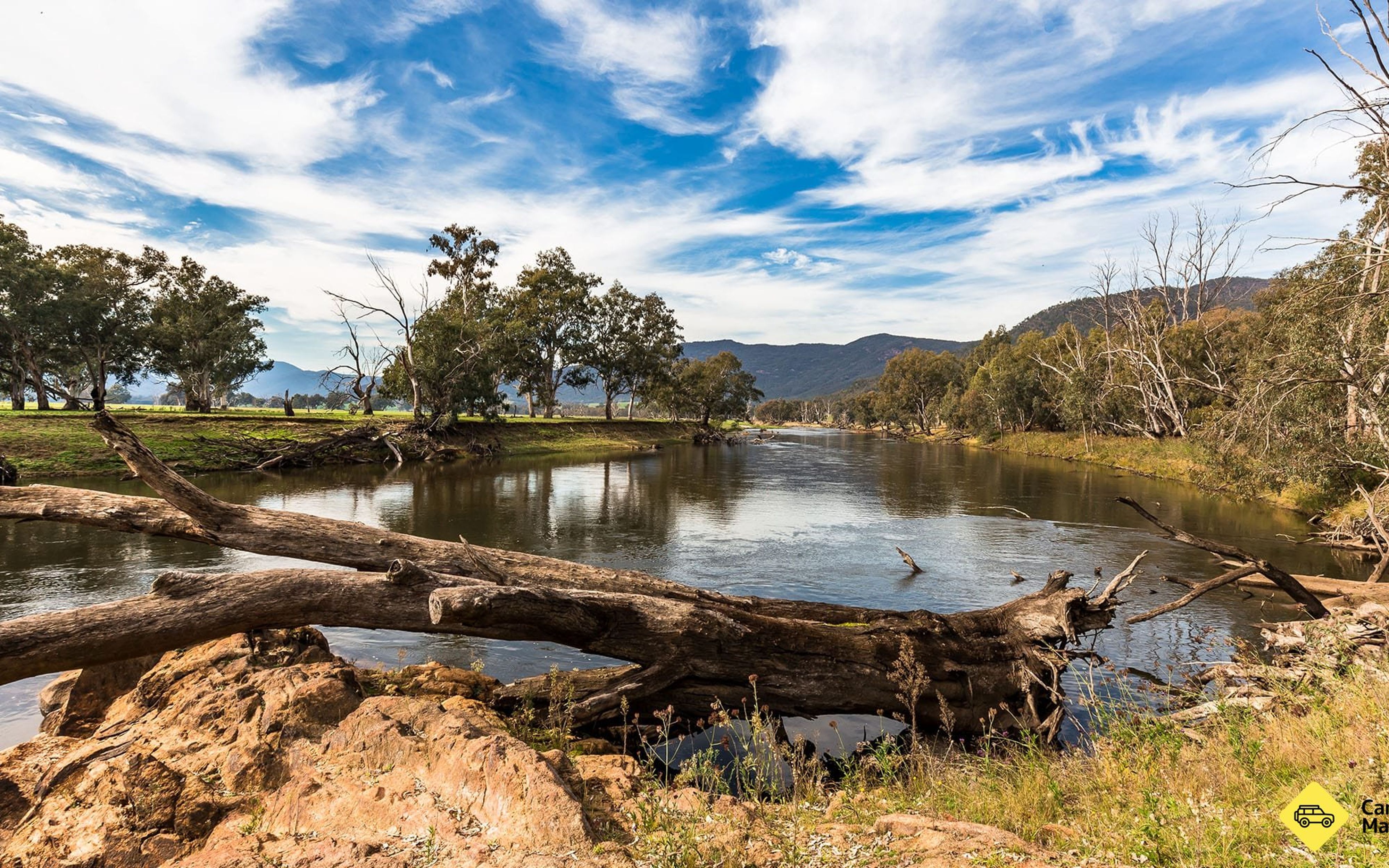 Scénická silnice Murray River: Zdarma kempování a povinné zastávky