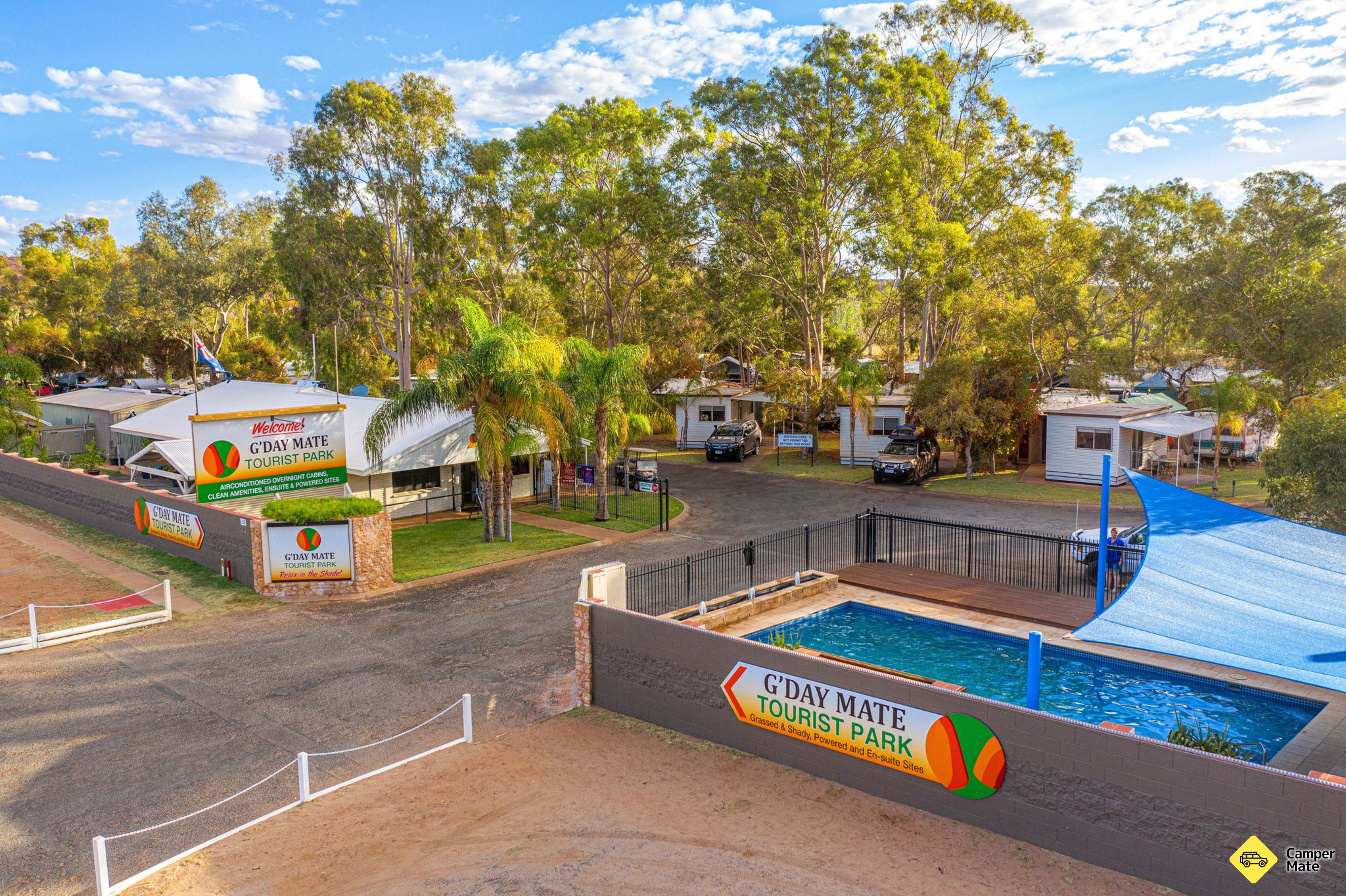 Poziția localității G'day Mate Tourist Park - Alice Springs - Image 2