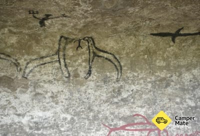 Weka Pass Walkway till Maori Rock Drawings