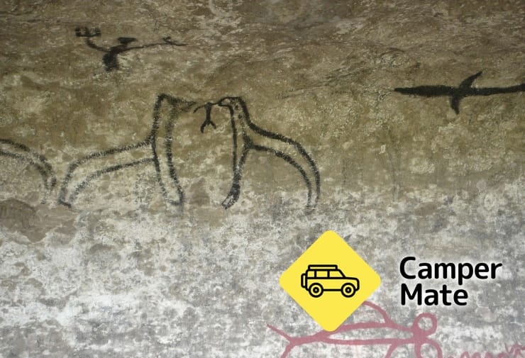 Weka Pass Walkway till Maori Rock Drawings