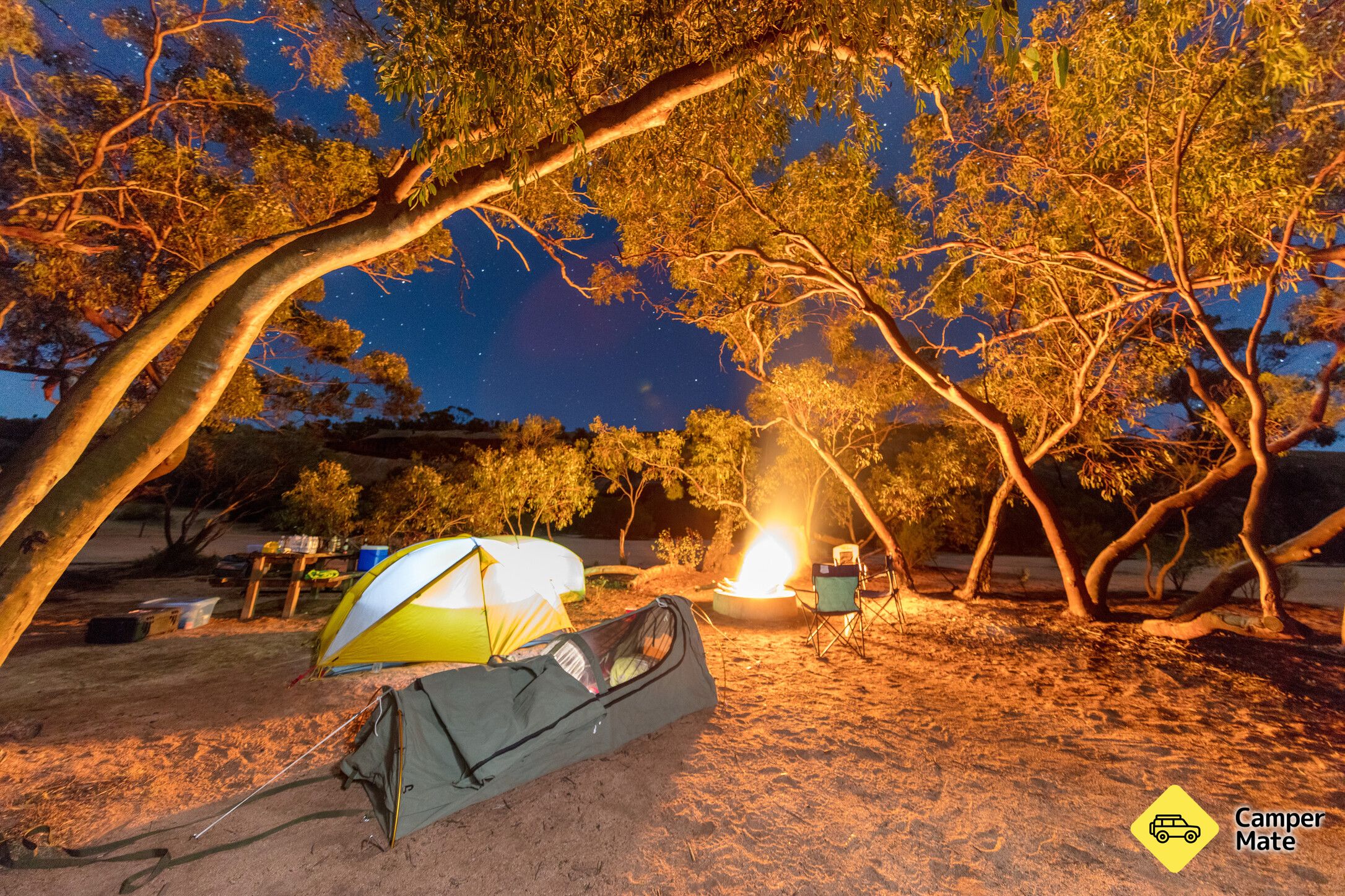 Overzicht van Elachbutting Rock Camping