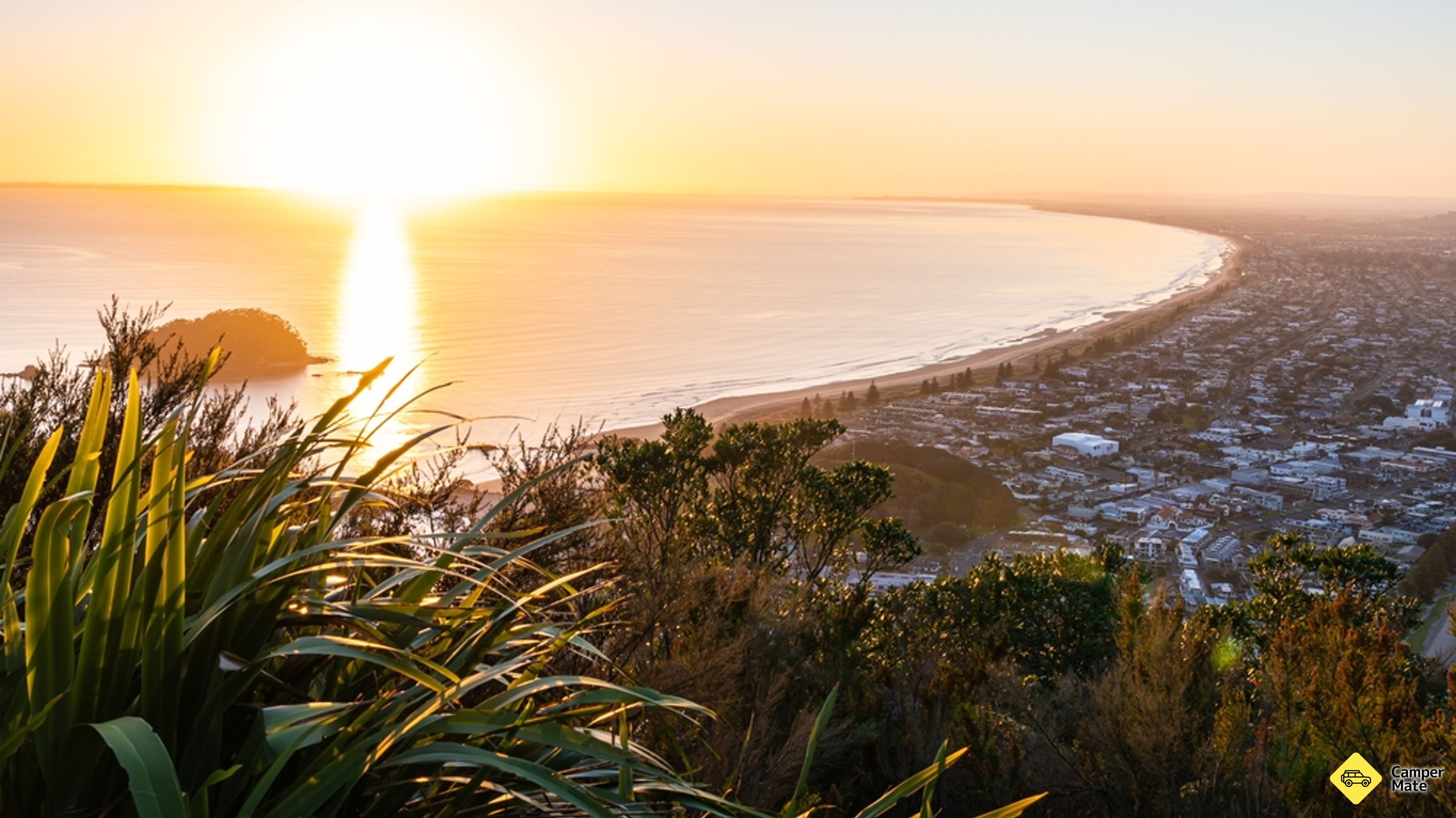 A Maunganui-hegy látképe
