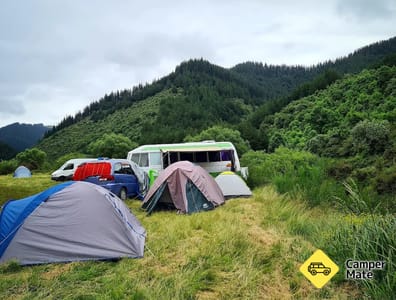 Te Moana Gorge Camp kamp 2