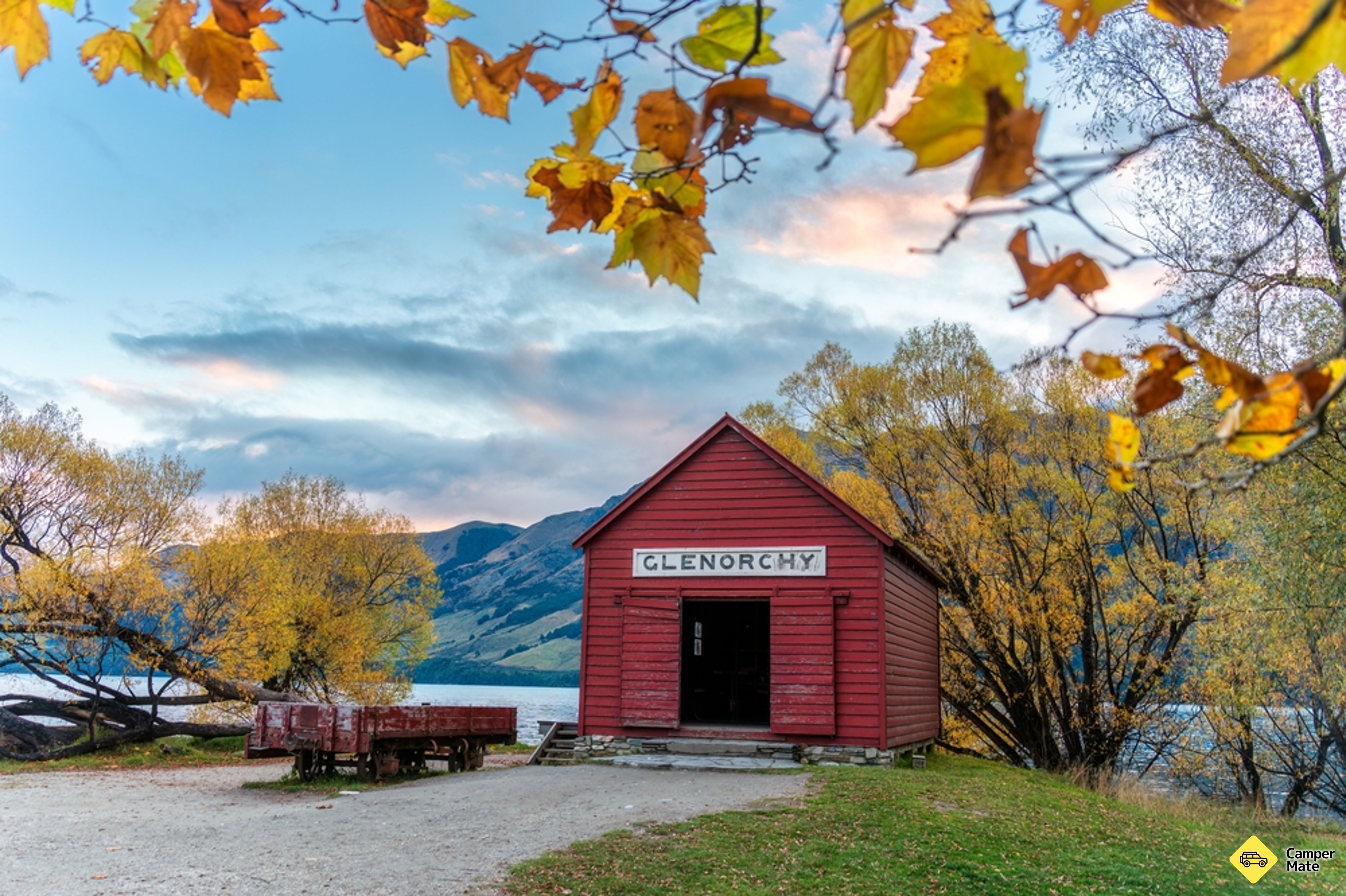 Glenorchy restaurerede Steamship Depot (Red Boat Shed)