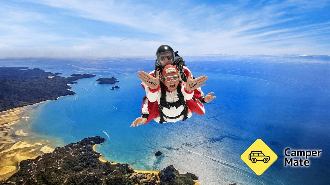Skydive Abel Tasman 13 000 stop