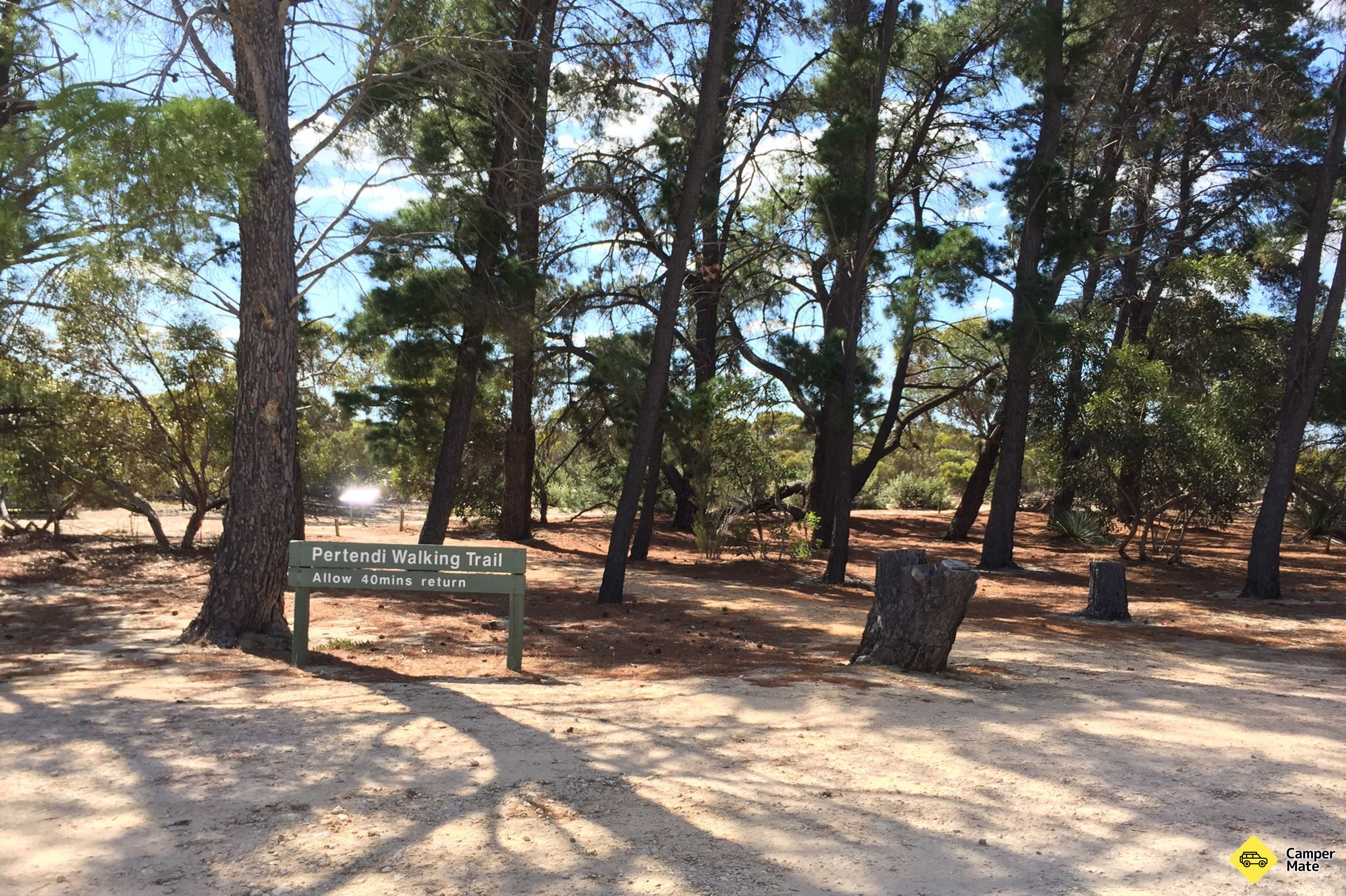 Läge i Pertendi Hut Campground