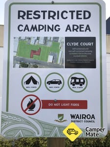 Clyde Court Carpark Freedom Camping