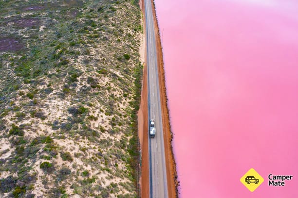 Růžové jezero Hutt Lagoon