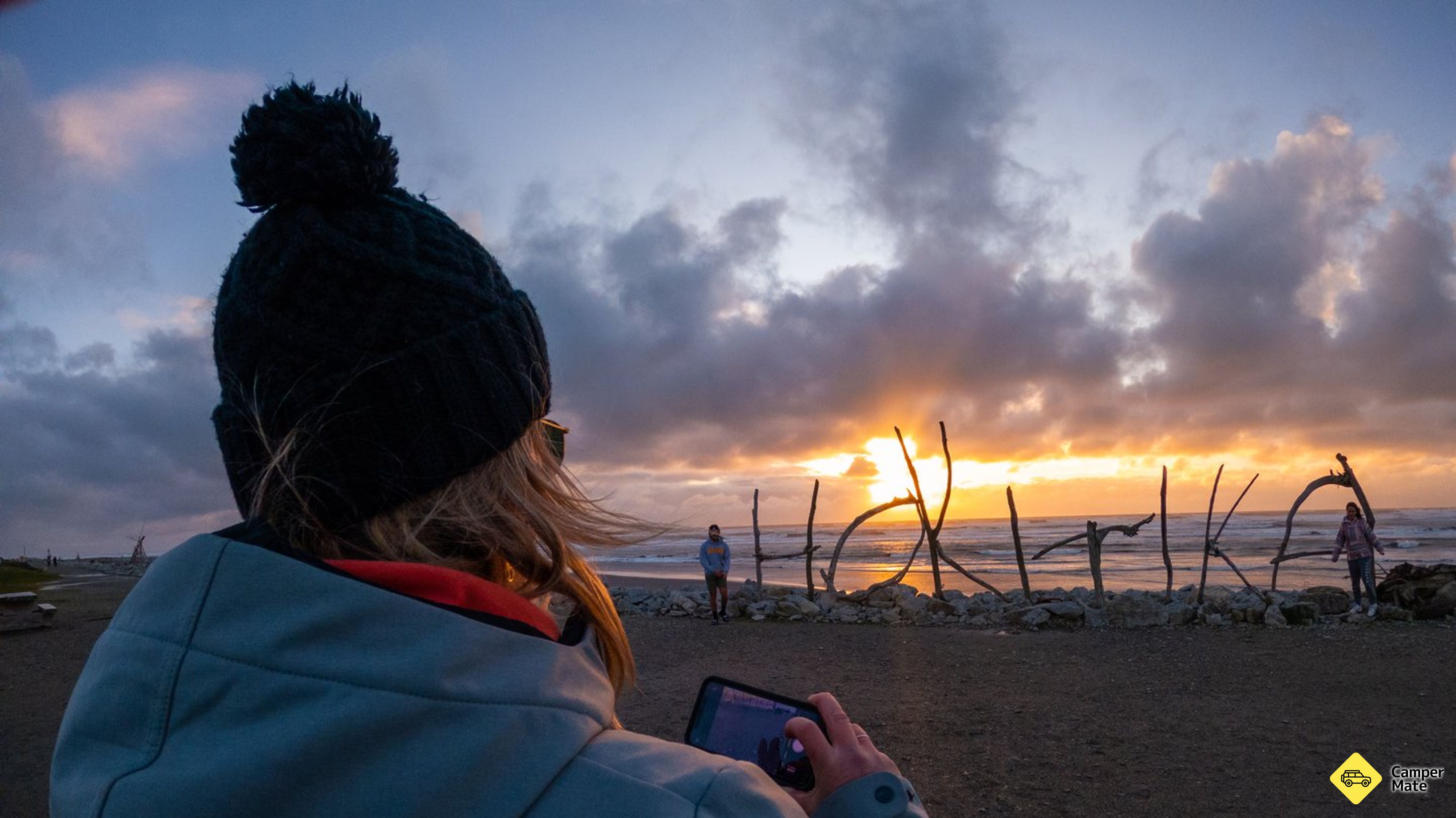 Hokitika plaża znak