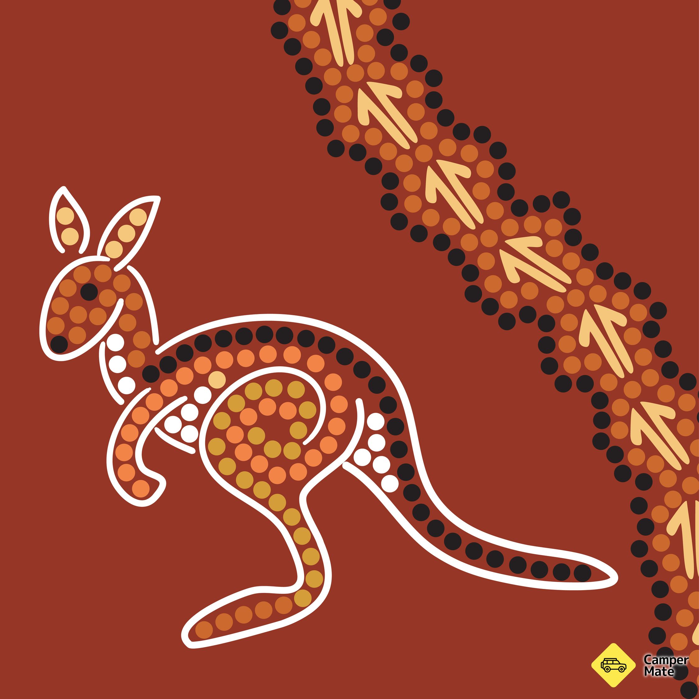 Aboriginal Dreamtime Artwork along the Walkway(ウォークウェイ)