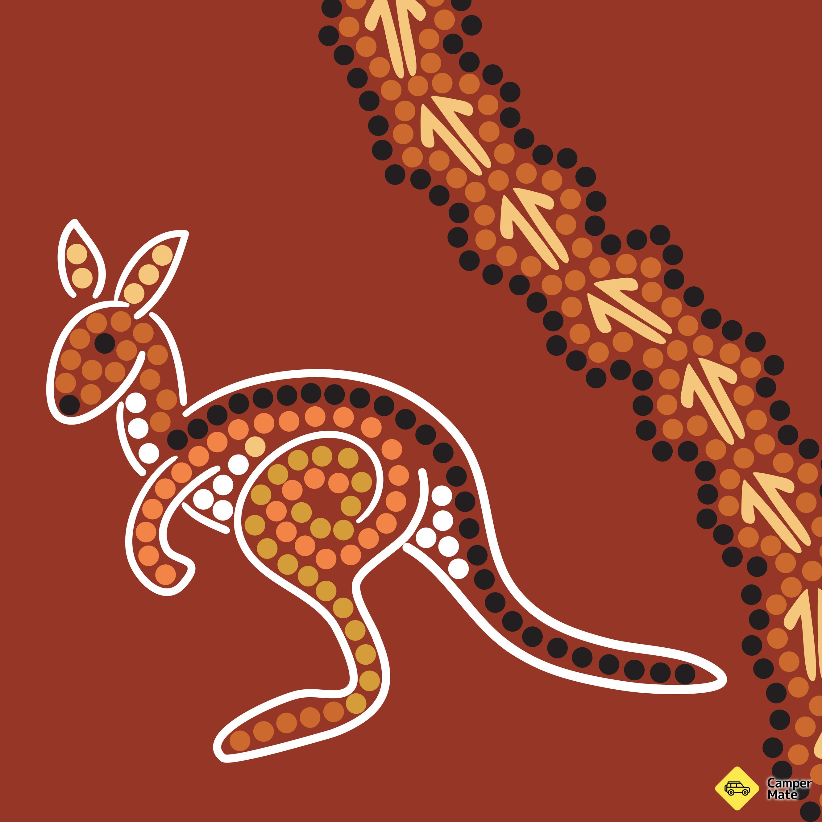 Aboriginal Dreamtime Artwork along the Walkway(ウォークウェイ)