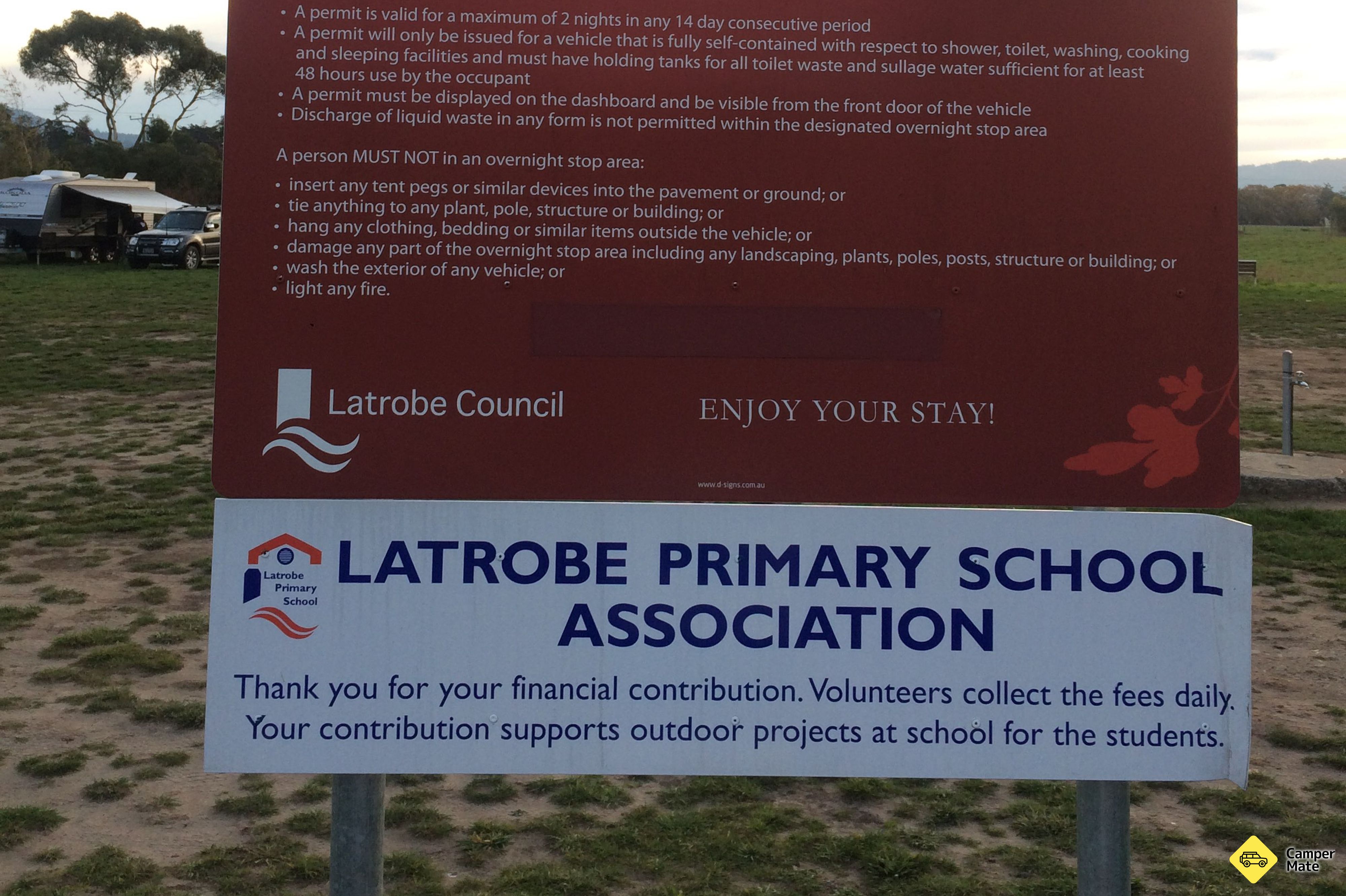 Latrobe Motorhome Stop