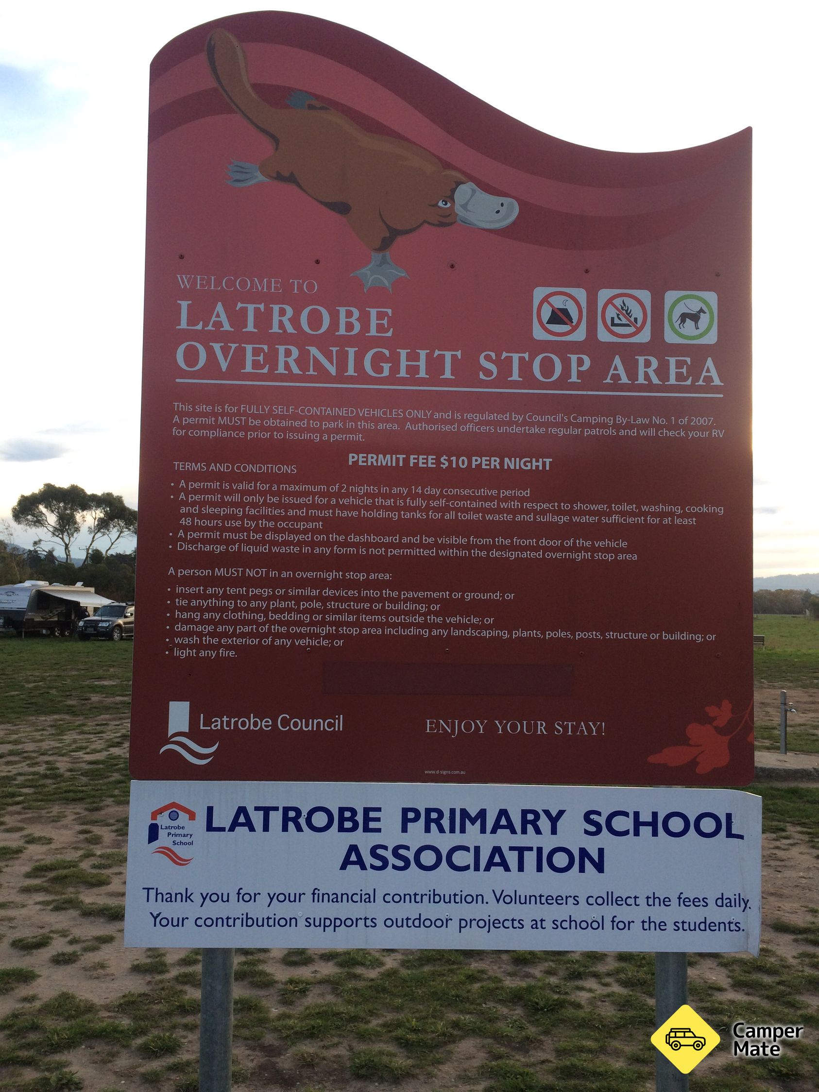 LATROBE MOTORHOME STOP