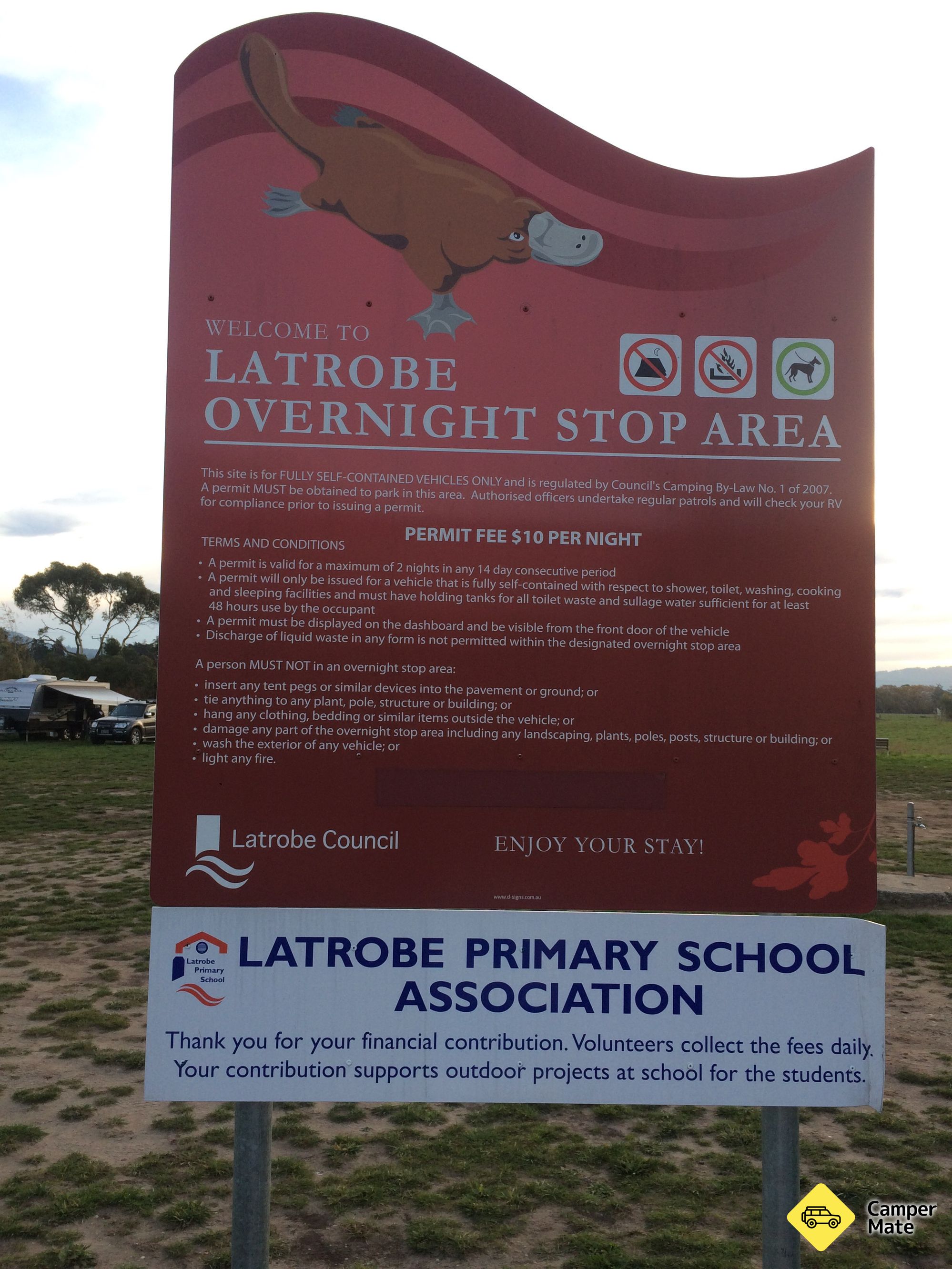 Latrobe Motorhome Stop