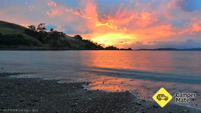 Home Bay, Motutapu Island Campsite