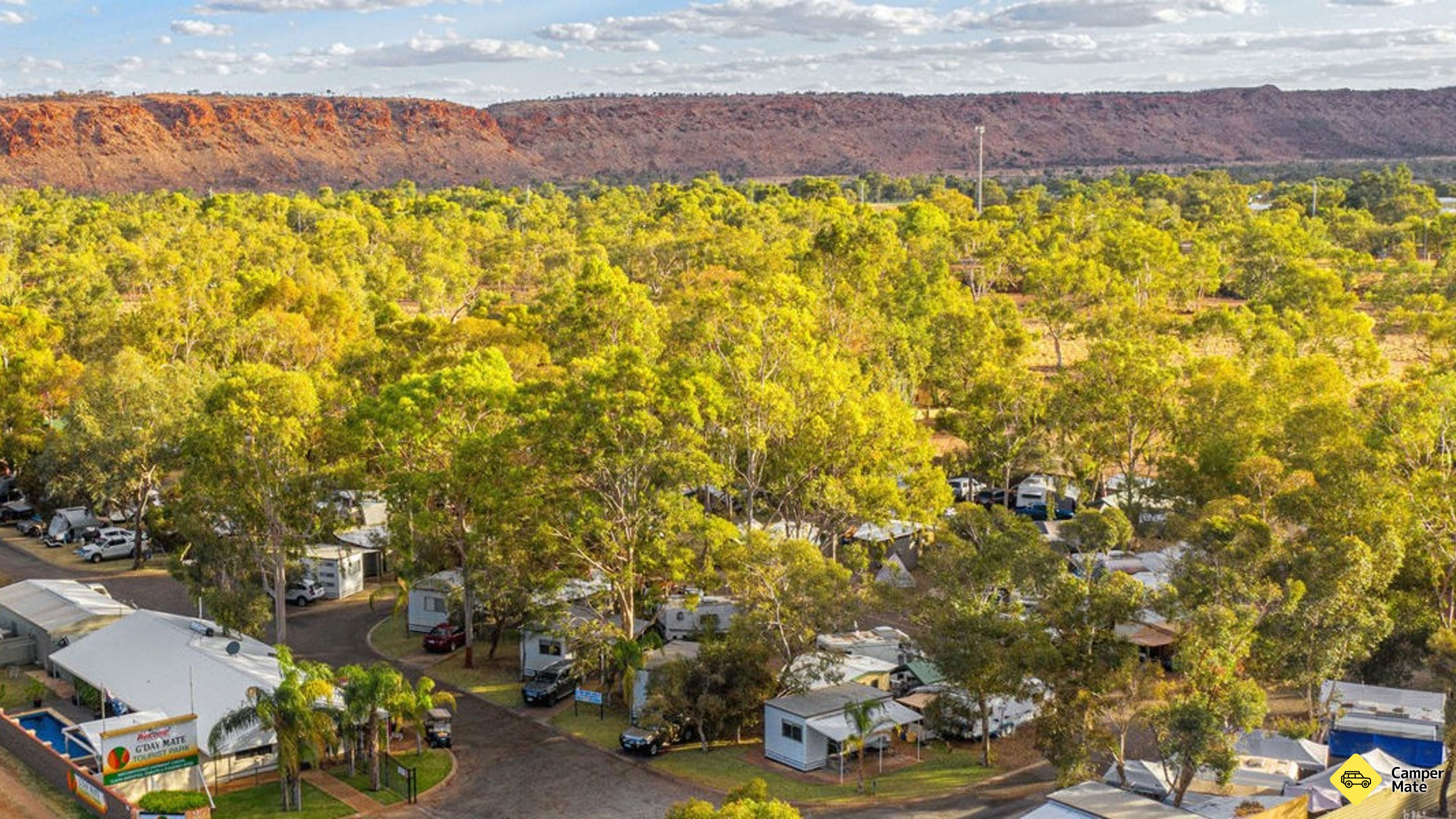 Poziția localității G'day Mate Tourist Park - Alice Springs