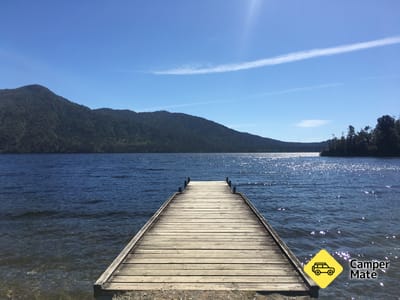 Hans Bay - Lake Kaniere kemping