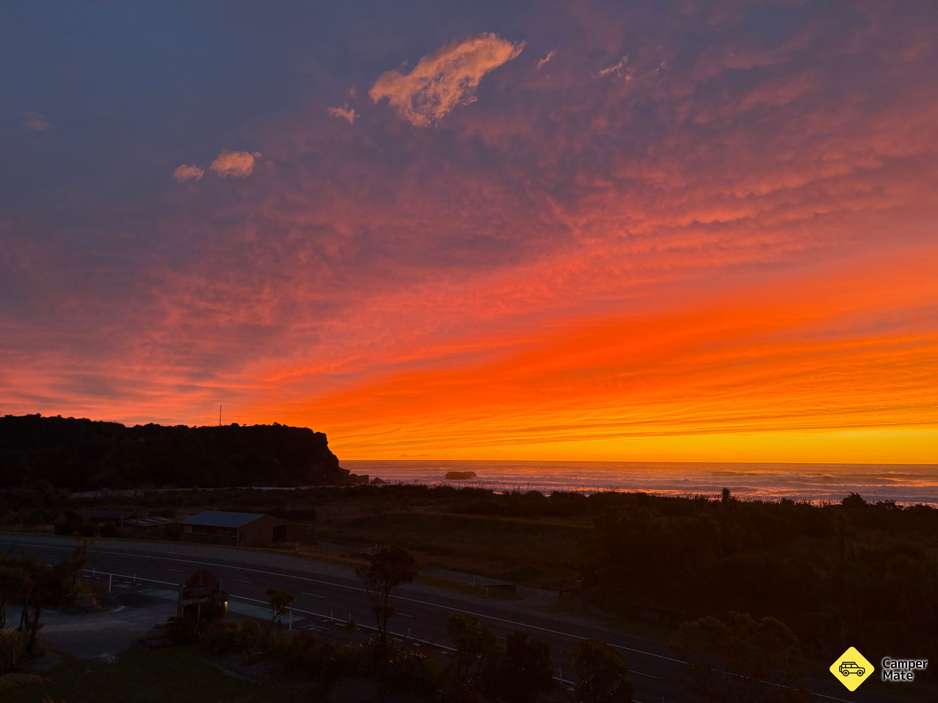 Punakaiki napnyugta tábor