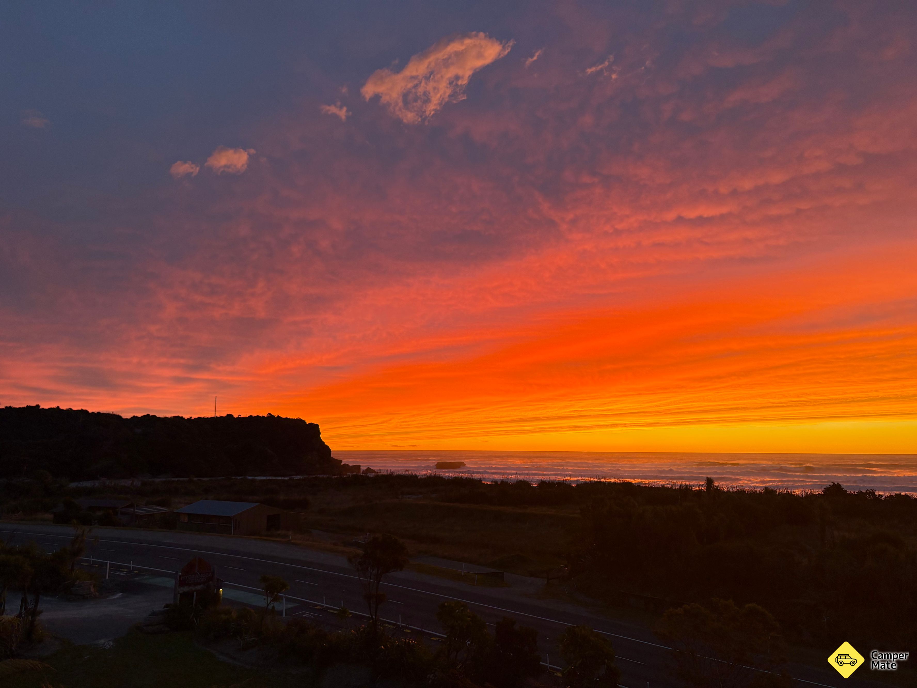 Tempat untuk menginap di Punakaiki Sunset
